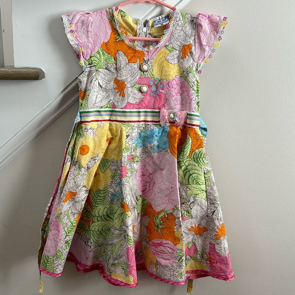 Colorful Floral Kids Dress